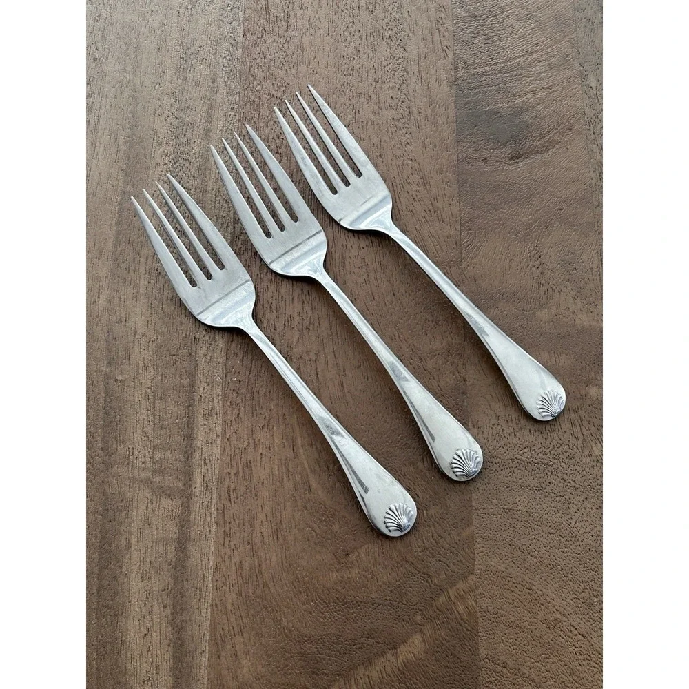 Reed & Barton Seychilles Seashell Salad Forks Set of 3